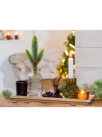 GILDE 7-delige decoset "Hert" antraciet/bruin/groen - (B)36 x (H)27 x (D)12,5 cm