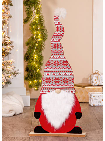 GILDE Standrelief "Willy" in Rot/ Weiß - (B)30 x (H)67 x (T)6 cm