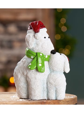 GILDE Dekofigur "Marley" in Weiß - (B)16,5 x (H)21,5 x (T)12 cm