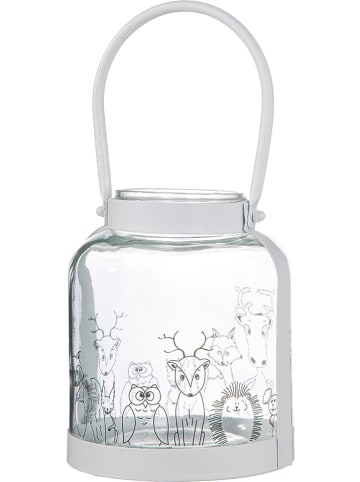 GILDE Świecznik w kolorze białym - wys. 18,5 cm