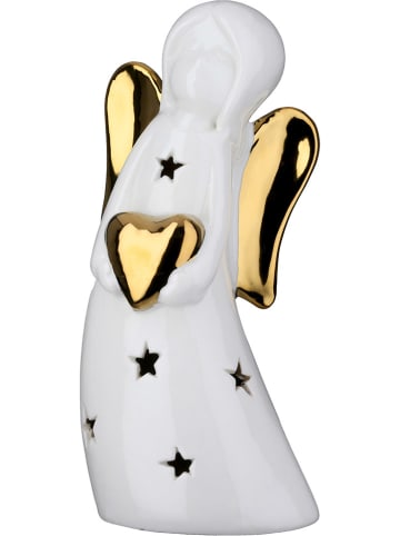 GILDE LED-Dekoleuchte "Lily" in Weiß - (B)9,5 x (H)20 x (T)7 cm