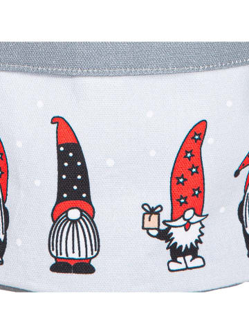 GILDE Koszyk "Bärti" w kolorze szaro-białym na pieczywo - wys. 20 x Ø 20 cm