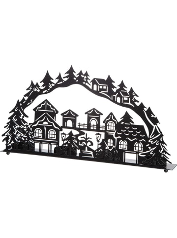 GILDE Świecznik "Montana" w kolorze czarnym