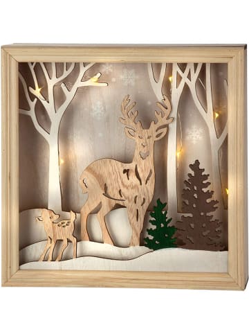 GILDE Ledwandobject "Foneva" naturel - (L)30 x (B)30 x (D)5 cm