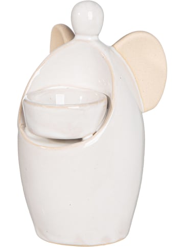 GILDE Świecznik "Dagmara" w kolorze białym - wys. 16,5 cm