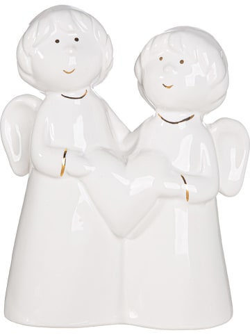 GILDE Decofiguur "Emiliel" wit - (B)12,5 x (H)15,5 x (D)6,5 cm