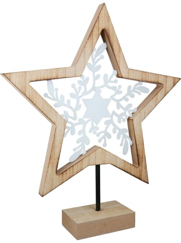 GILDE Dekoracja w kolorze jasnobrązowym - 30 x 34,5 x 5,5 cm