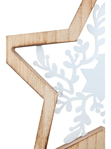 GILDE Dekoracja w kolorze jasnobrązowym - 30 x 34,5 x 5,5 cm