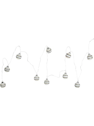 GILDE Lichterkette "Balls" in Weiß/ Gold/ Silber - (L)120 cm