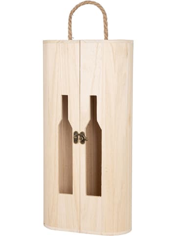 GILDE Skrzynka "Vin" w kolorze janobrązowym na butelki wina - 20 x 40 x 10 cm
