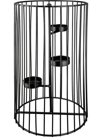 GILDE Świecznik "Trixie" w kolorze czarnym - wys. 30 cm