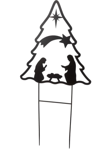 GILDE Tuinsteker "Kerststal" donkerbruin - (B)51 x (H)102 x (D)1 cm