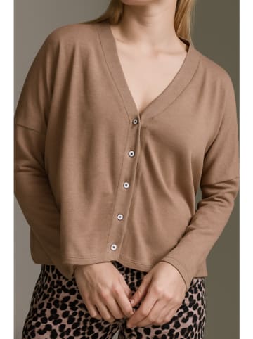 Cotton Candy Cardigan in Hellbraun