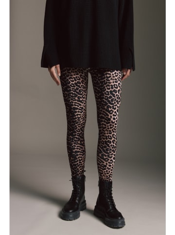 Cotton Candy Legginsy w kolorze jasnobrązowo-czarnym