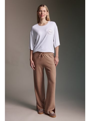 Cotton Candy Spodnie w kolorze jasnobrązowym