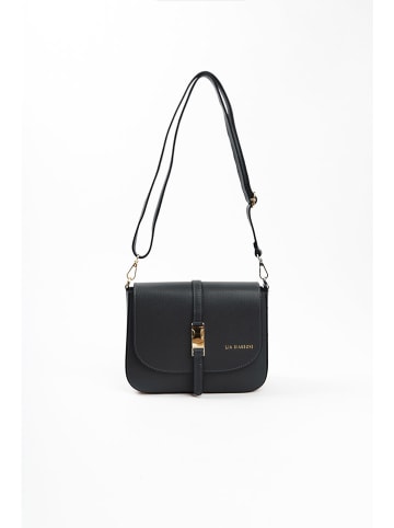 Lia Biassoni Leder-Umhängetasche  in Schwarz - (B)24 x (H)18 x (T)8 cm