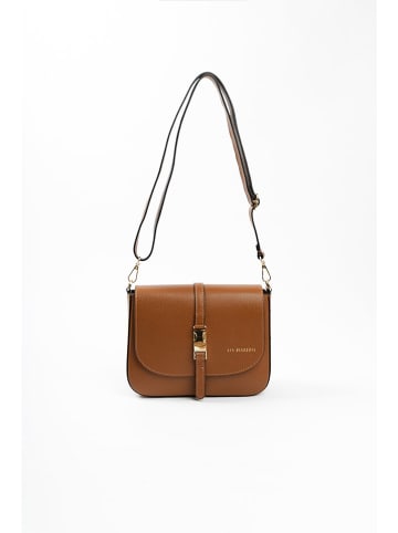 Lia Biassoni Leder-Umhängetasche in Hellbraun - (B)24 x (H)18 x (T)8 cm