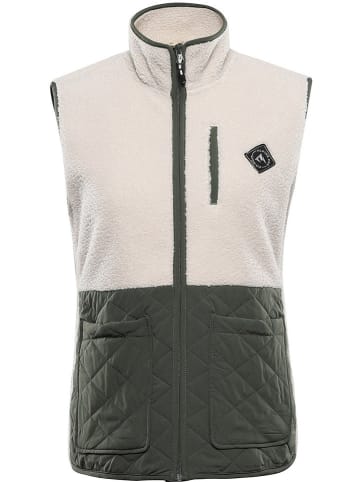 Alpine Pro Kamizelka polarowa "Ofesa" w kolorze oliwkowo-kremowym