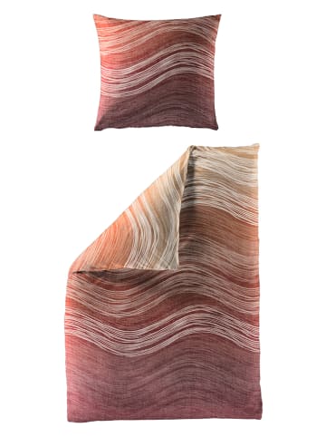 Bierbaum Satin-Bettwäsche-Set in Rot