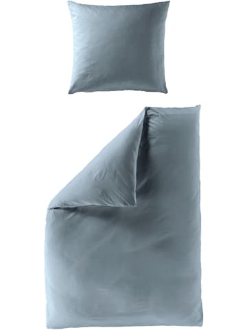 Bierbaum Satin-Bettwäsche-Set "Bierbaum" in Blau