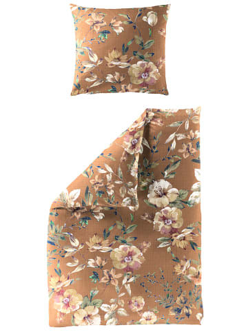 Bierbaum Komplet pościeli satynowej w kolorze jasnobrązowym