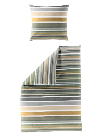 Bierbaum Komplet pościeli renforcé w kolorze szaro-żółtym