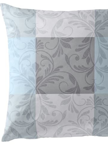 Bierbaum Komplet pościeli flanelowej w kolorze szaro-błękitnym