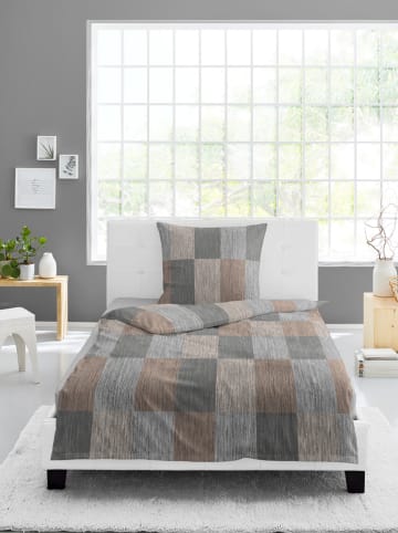 Bierbaum Biber-Bettwäsche-Set in Grau