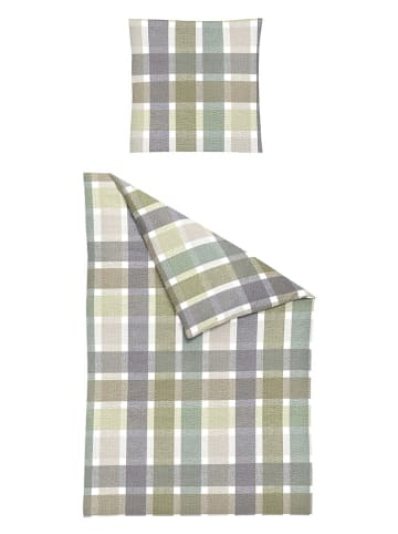 Bierbaum Komplet pościeli w kolorze zielono-szarym z kory