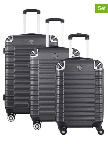 Geographical Norway 3-delige hardcase-trolleyset "Sourcing" antraciet