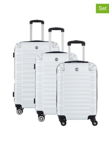 Geographical Norway 3-delige hardcase-trolleyset "Sourcing" wit