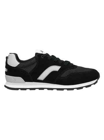 Relaks Skórzane sneakersy w kolorze czarno-szarym