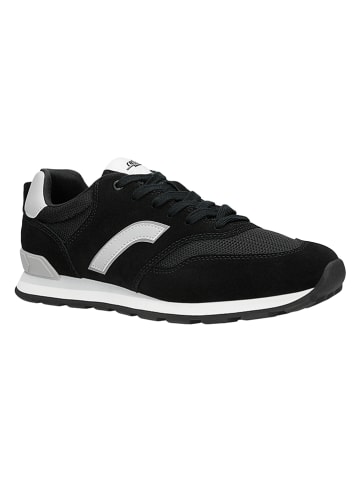 Relaks Skórzane sneakersy w kolorze czarno-szarym