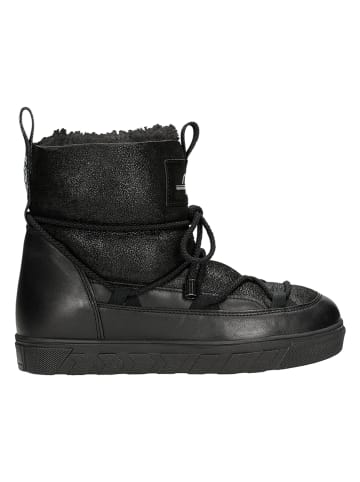 Relaks Leder-Winterstiefel in Schwarz