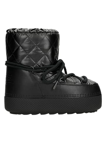 Relaks Leder-Winterstiefel in Schwarz