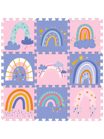 Magni 9tlg. Bodenpuzzle in Rosa/ Lila - ab 12 Monaten
