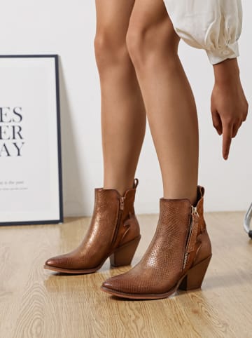 Sixth Sens Stiefeletten in Hellbraun