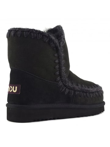Mou Leder-Winterboots in Schwarz