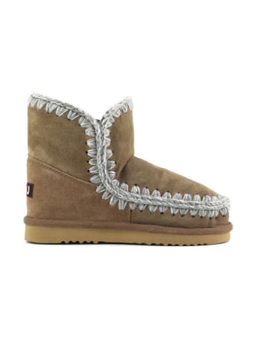 Mou Leder-Winterboots in Beige