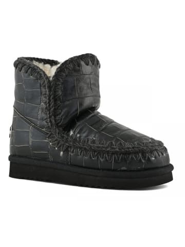 Mou Leder-Winterboots in Schwarz