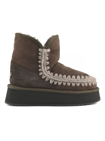 Mou Leder-Winterboots in Braun