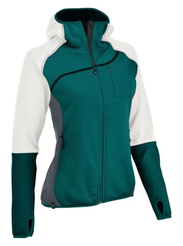 Maul Sport Fleecejacke "Chiemgau XT" in Grün/ Weiß