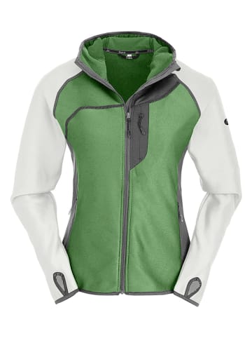 Maul Sport Fleecejacke "Bodenmais" in Grün/ Weiß