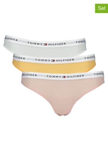 Tommy Hilfiger Figi (3 pary) w kolorze jasnoróżowo-żółto-białym
