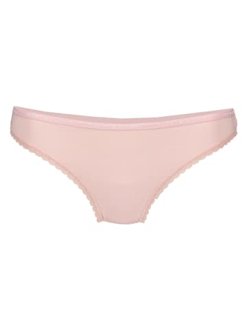 Tommy Hilfiger Stringi (3 pary) w kolorze jasnoróżowo-błękitno-beżowym