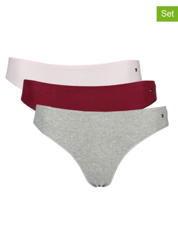 Tommy Hilfiger 3-delige set: slips grijs/rood/lichtroze