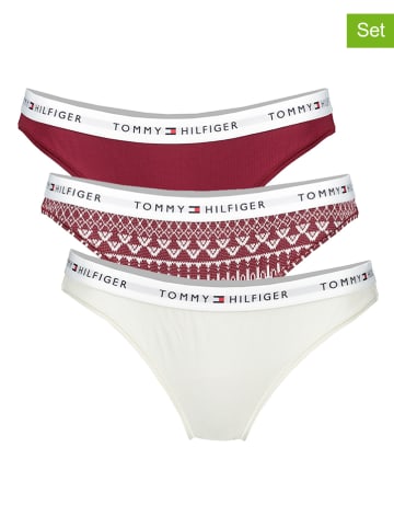 Tommy Hilfiger 3er-Set: Slips in Rot/ Weiß
