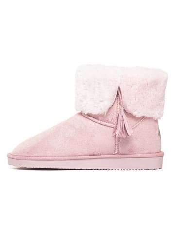 Channel Island Botki zimowe "Cinnamon" w kolorze jasnoróżowym