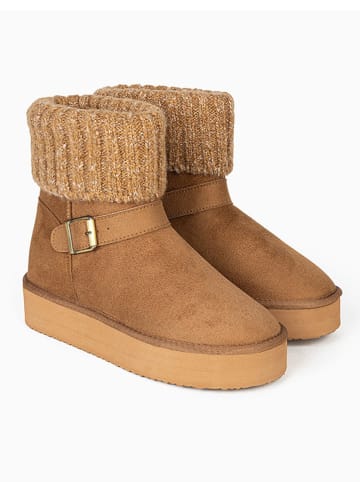 ISLAND BOOT Botki zimowe "Kourtney" w kolorze jasnobrązowym