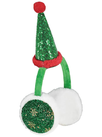 Eight2Nine Pluchen oorbeschermers groen/wit